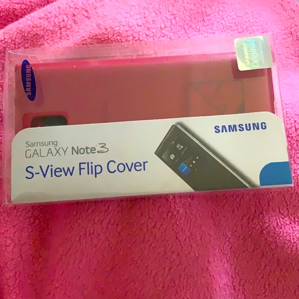 Samsung S-View Flip Cover for Samsung Galaxy Note 3 - Cranberry color - NEW